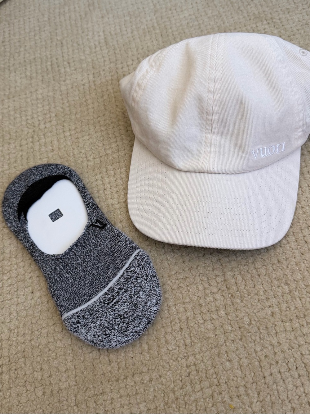 Vuori Corduroy Baseball Cap and NWT Vuori socks